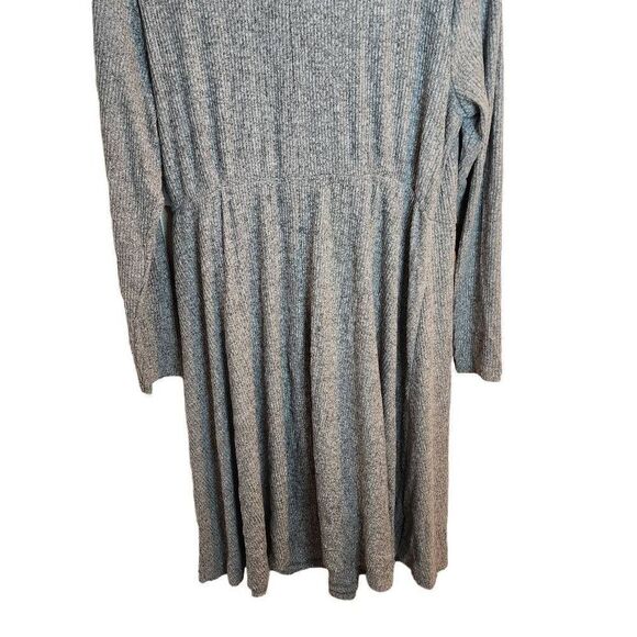 Old Navy NWT Super Soft 1X Gray Wrap Front Midi Skater Dress - Picture 9 of 10